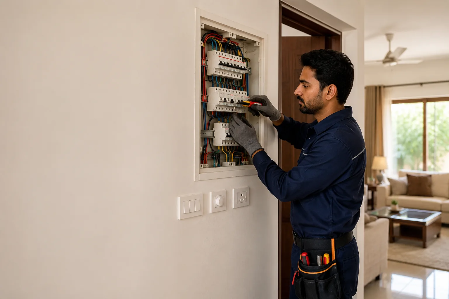 Electricians professional illustration